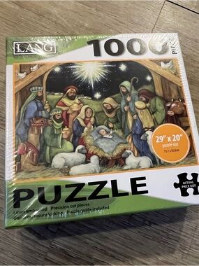 NEW LANG 1000-piece Nativity Scene Puzzle Factory Sealed